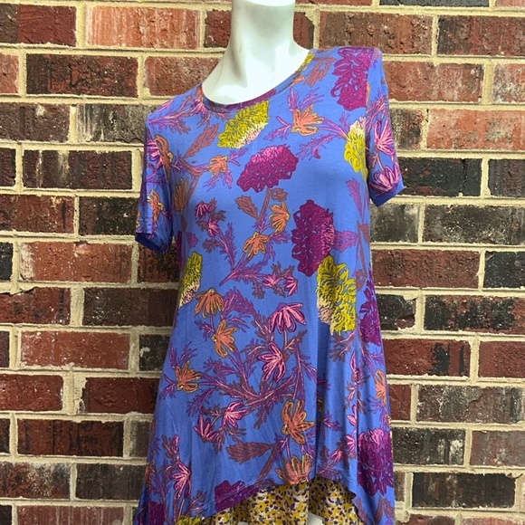 LOGO by Lori Goldstein Purple and Orange Knit Top Set medium M colorful - Picture 2 of 7